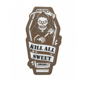 Шеврон “KILL ALL SWEET"PVC Patch/BROWN (EmersonGear)